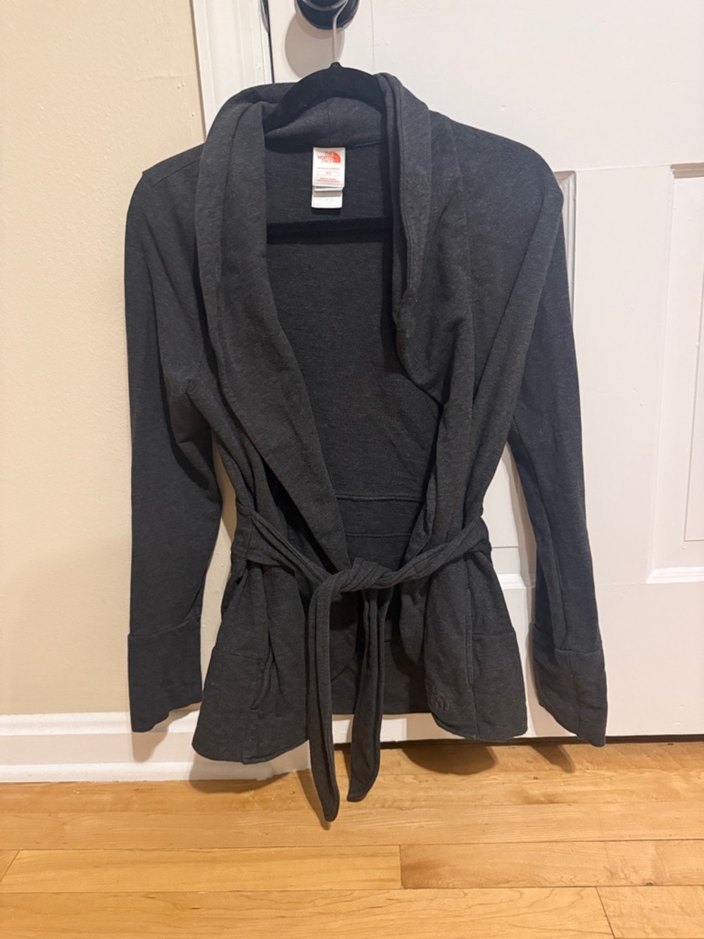 The North Face Dark Gray Shawl Collar Wrap Cardigan